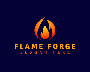 Fuel Fire Flame logo design