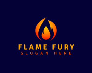 Fuel Fire Flame logo design