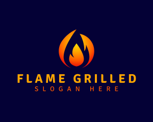 Fuel Fire Flame logo design