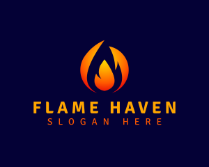 Fuel Fire Flame logo design