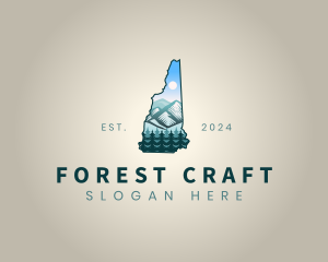 New Hampshire Mountain Forest logo design