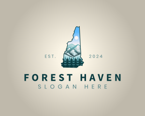 New Hampshire Mountain Forest logo design