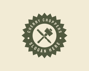 Mallet Chisel Carving logo design