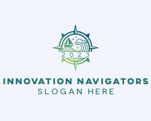 Sea Wave Navigation logo design