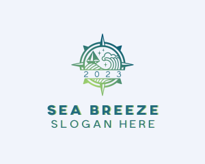 Sea Wave Navigation logo design