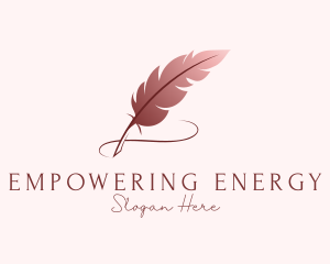 Feather Quill Writer logo design