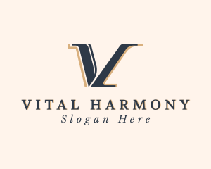 Precision Boutique Tailoring Letter V logo design