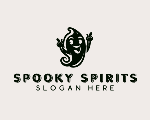 Scary Ghost Halloween logo