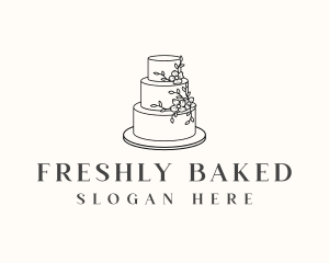 Wedding Cake Baking logo design