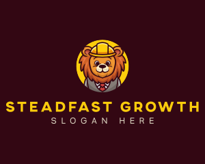 Lion Construction Hard Hat logo