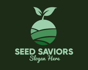 Organic Plant Seeding logo design