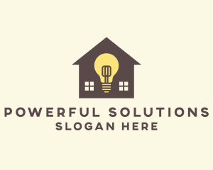 House Light Bulb logo design