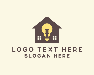 Light - House Light Bulb logo design