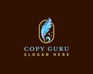 Literature Feather Writer logo design