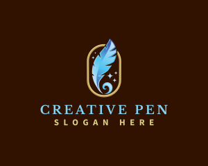 Literature Feather Writer logo design