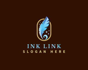 Literature Feather Writer logo design