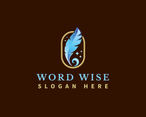 Literature Feather Writer logo design