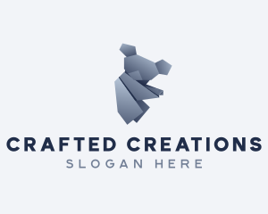 Koala Papercraft Origami logo design