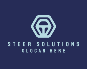 Car Steering Wheel logo design