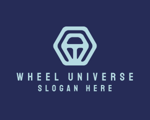 Car Steering Wheel logo design