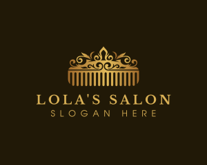 Barber Salon Comb logo design