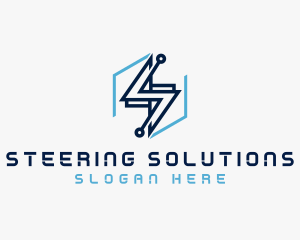 Tech Flash Electrical Lightning logo design