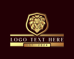 Premium Lion Shield logo