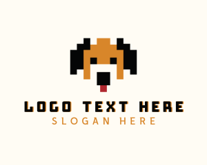 Dog Pixelated Game logo