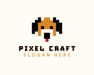 Dog Pixelated Game logo design