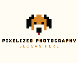 Dog Pixelated Game logo design