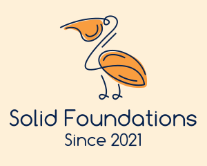 Wild Pelican Bird  logo