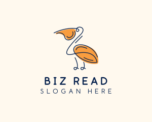 Wild Pelican Bird  logo design