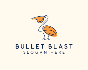 Wild Pelican Bird  logo design