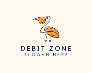 Wild Pelican Bird  logo design