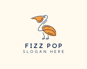 Wild Pelican Bird  logo design