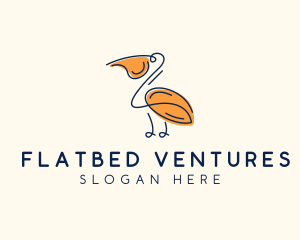 Wild Pelican Bird  logo design