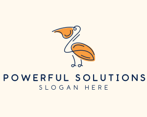 Wild Pelican Bird  logo design