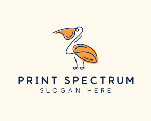 Wild Pelican Bird  logo design