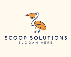 Wild Pelican Bird  logo design