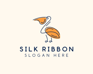 Wild Pelican Bird  logo design