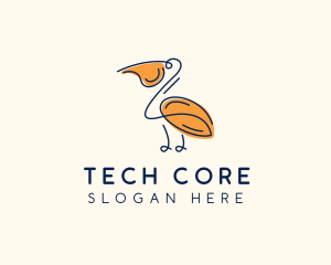 Wild Pelican Bird  logo design