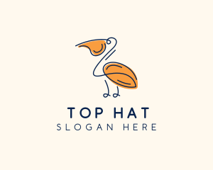 Wild Pelican Bird  logo design