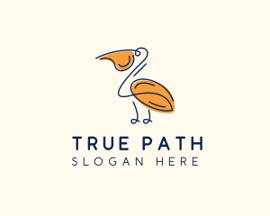 Wild Pelican Bird  logo design