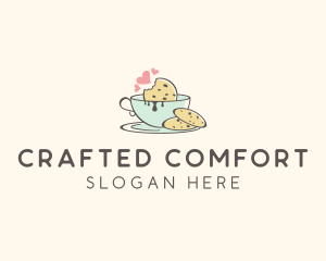 Cookie Teacup Hearts logo design