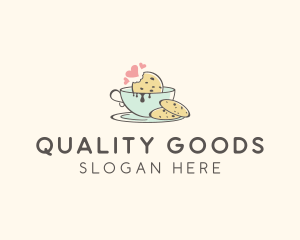 Cookie Teacup Hearts logo design