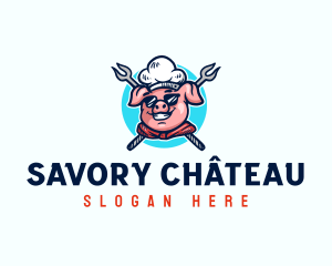 Chef Pig Barbeque logo design