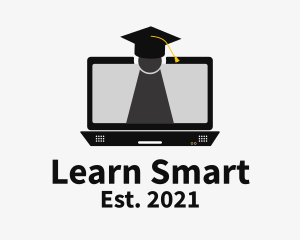 Laptop Online Learning  logo design