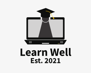 Laptop Online Learning  logo design