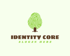 Fingerprint Nature Tree logo