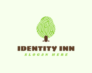 Fingerprint Nature Tree logo design